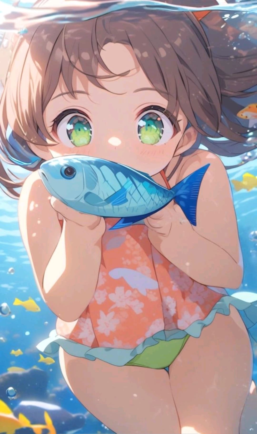 海中散歩を楽しむ女の子