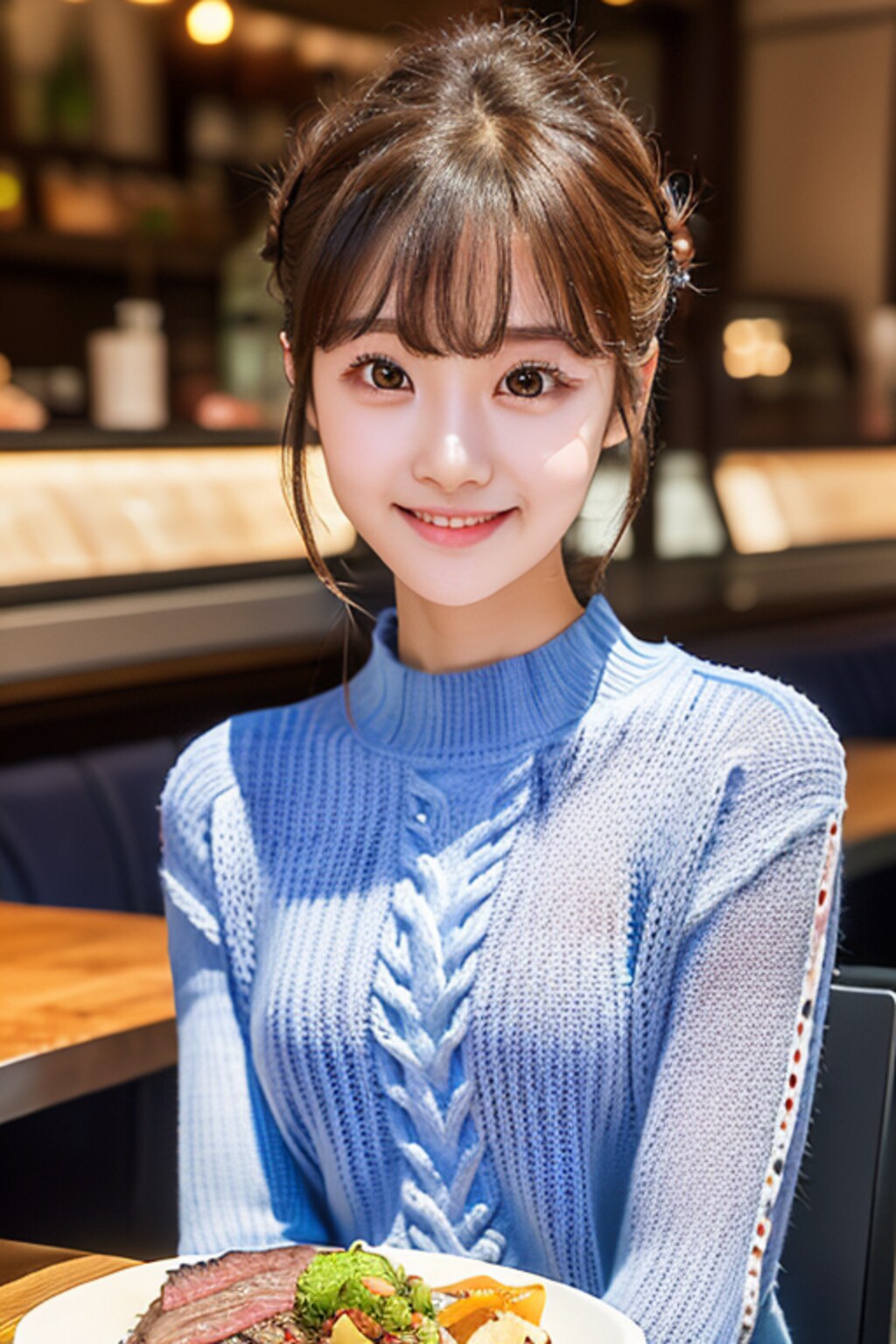 ステーキハウスにて