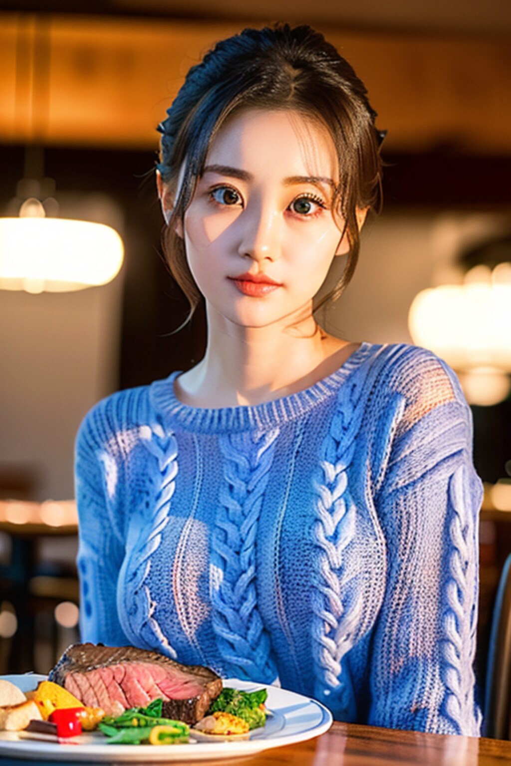 ステーキハウスにて