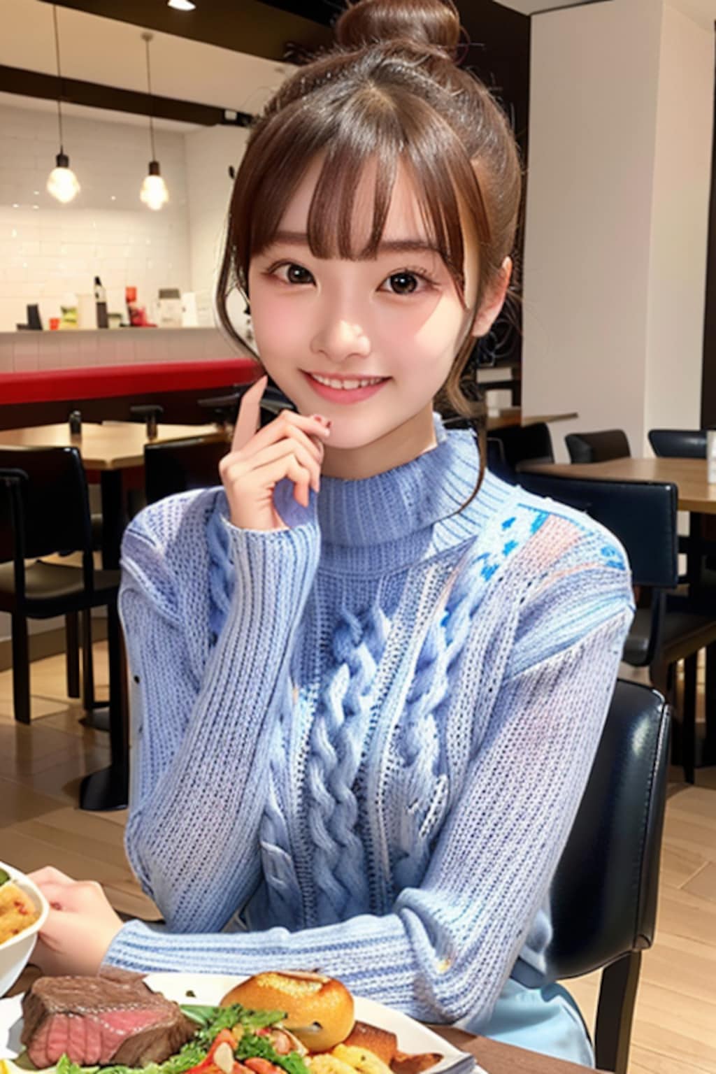 ステーキハウスにて