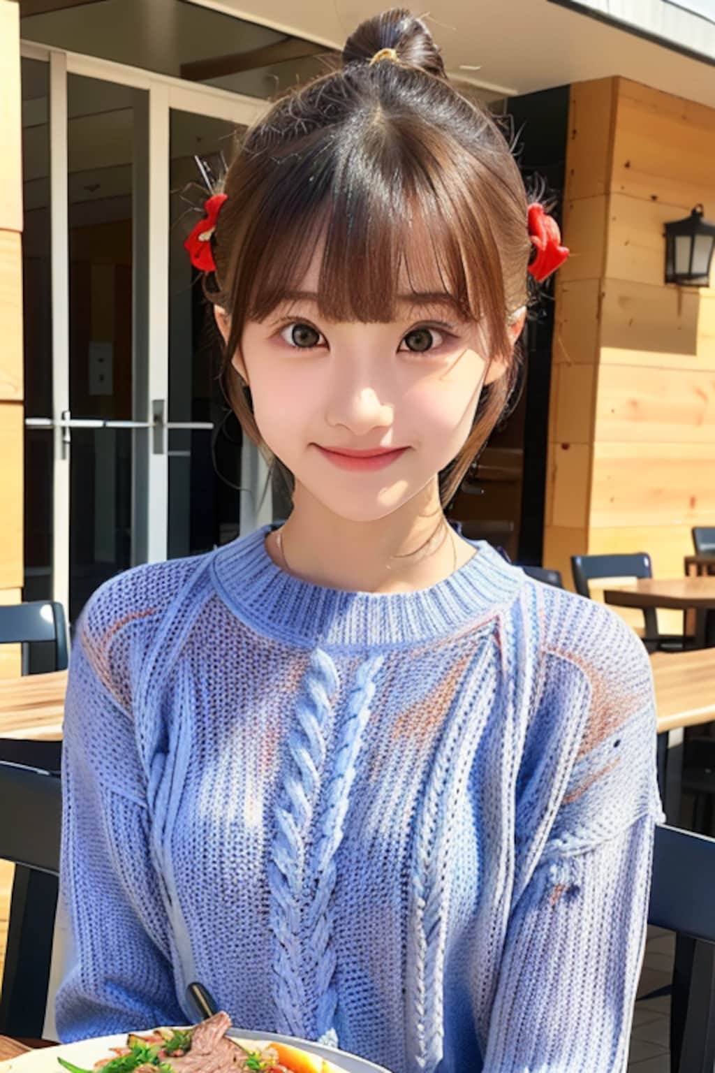 ステーキハウスにて