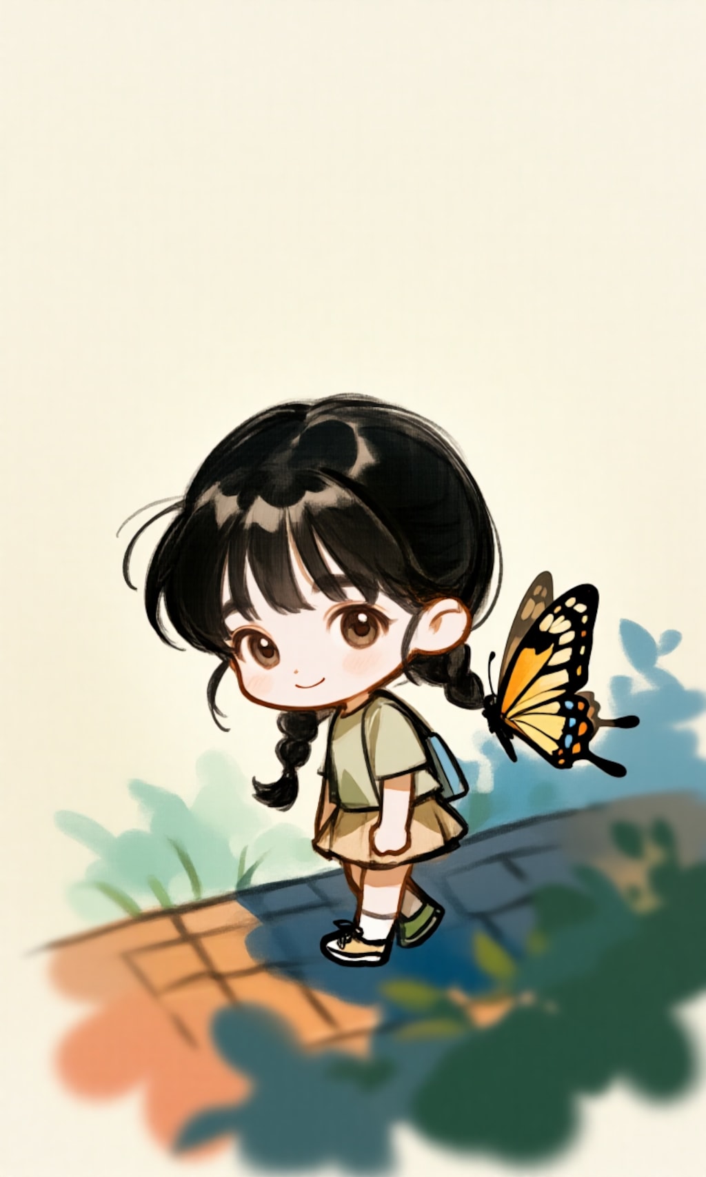 背中にちょうちょ