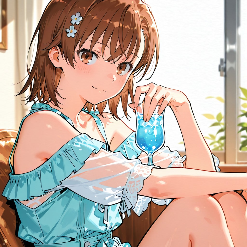 ミサカ炭酸水 ~ちち生ver.~ | の人気AIイラスト・グラビア