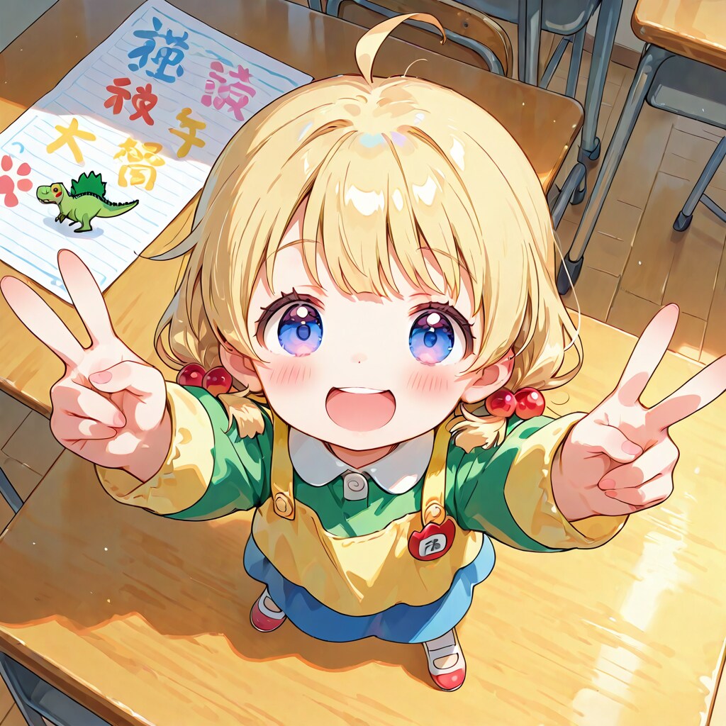 せんせー見てー