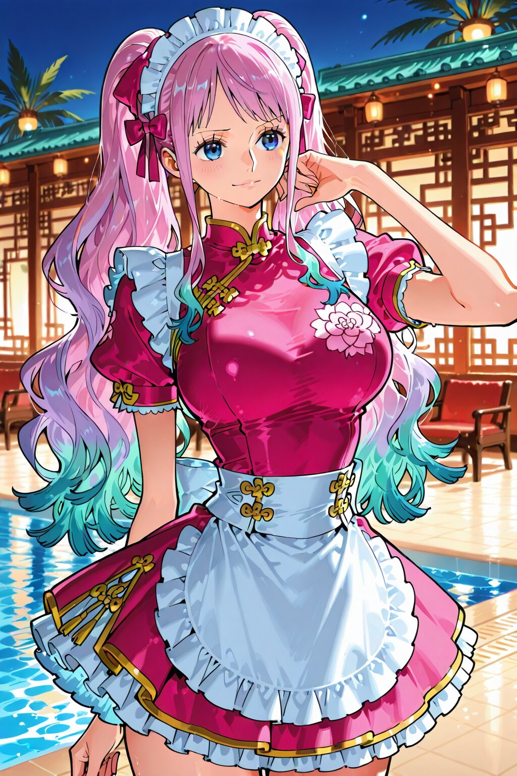 ワンピース風メイドコスチューム | の人気AIイラスト・グラビア