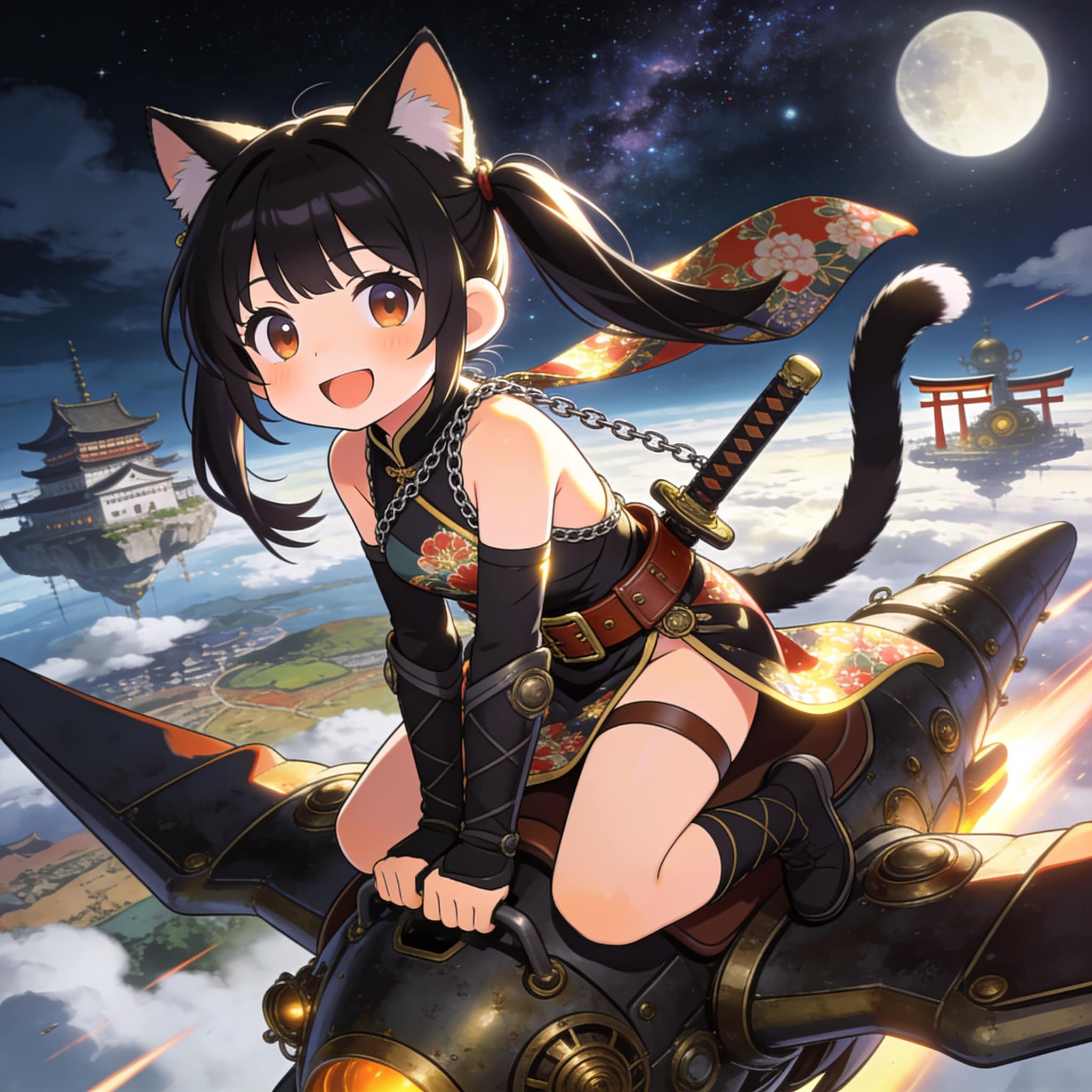 黒ツイにゃん