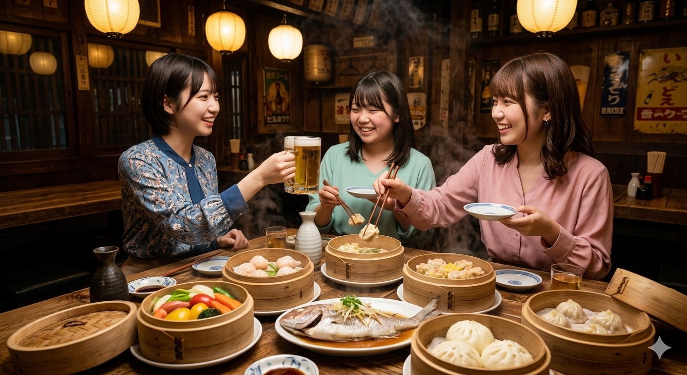 蒸し料理の日、女子会
