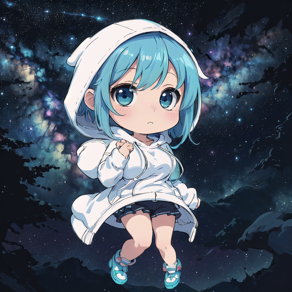ちびキャラ＝青髪ちゃん＝