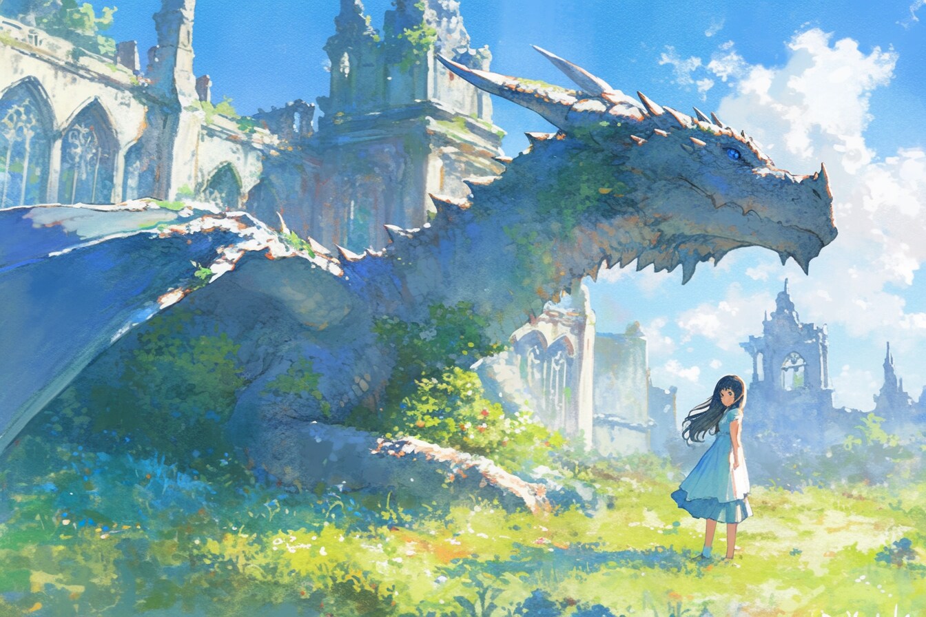 ドラゴンと少女（竜騎士）43 | の人気AIイラスト・グラビア