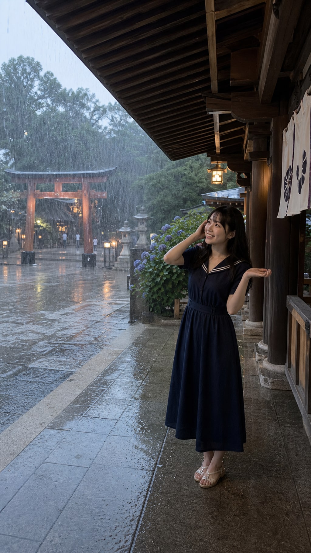 A Smile Beneath the Summer Rain