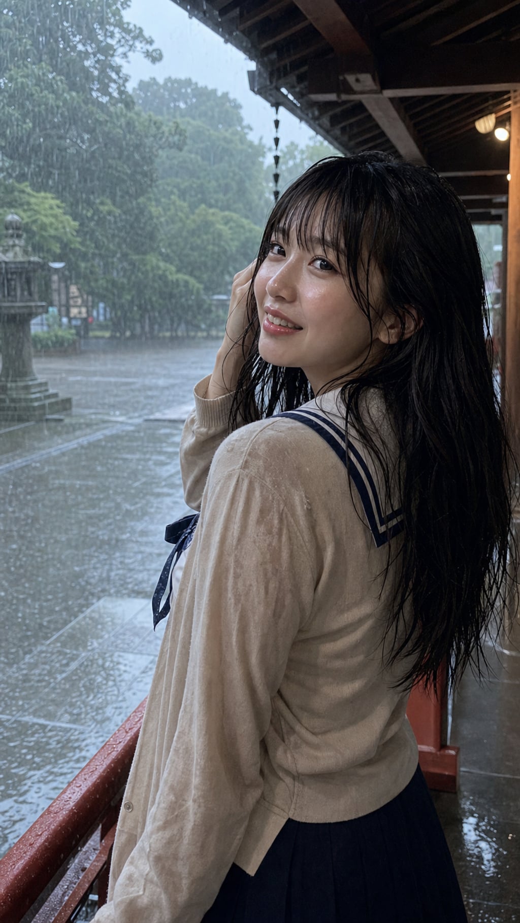 A Smile Beneath the Summer Rain