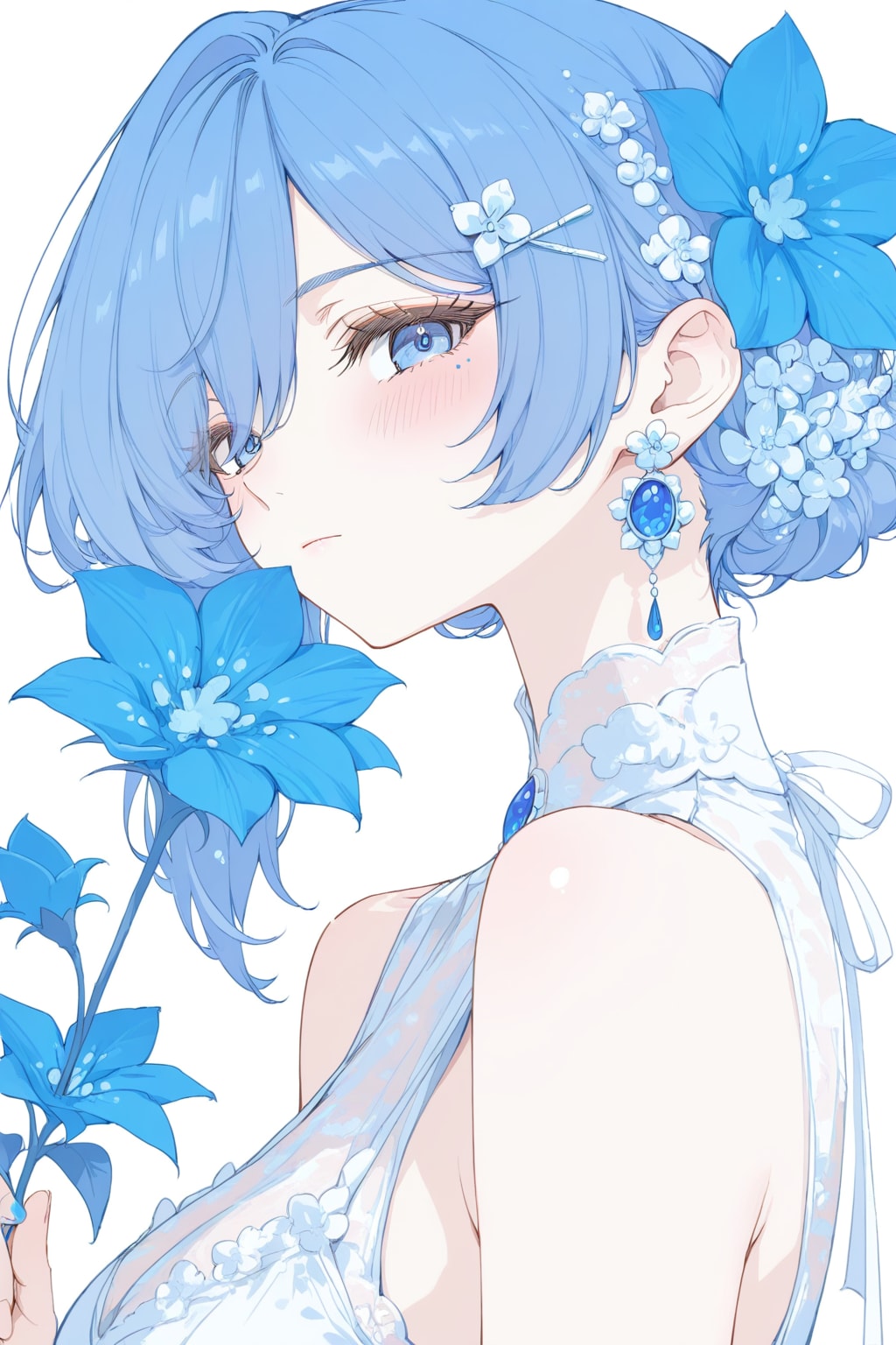 青い花