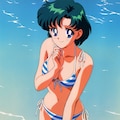 浜辺の水野亜美 2枚目