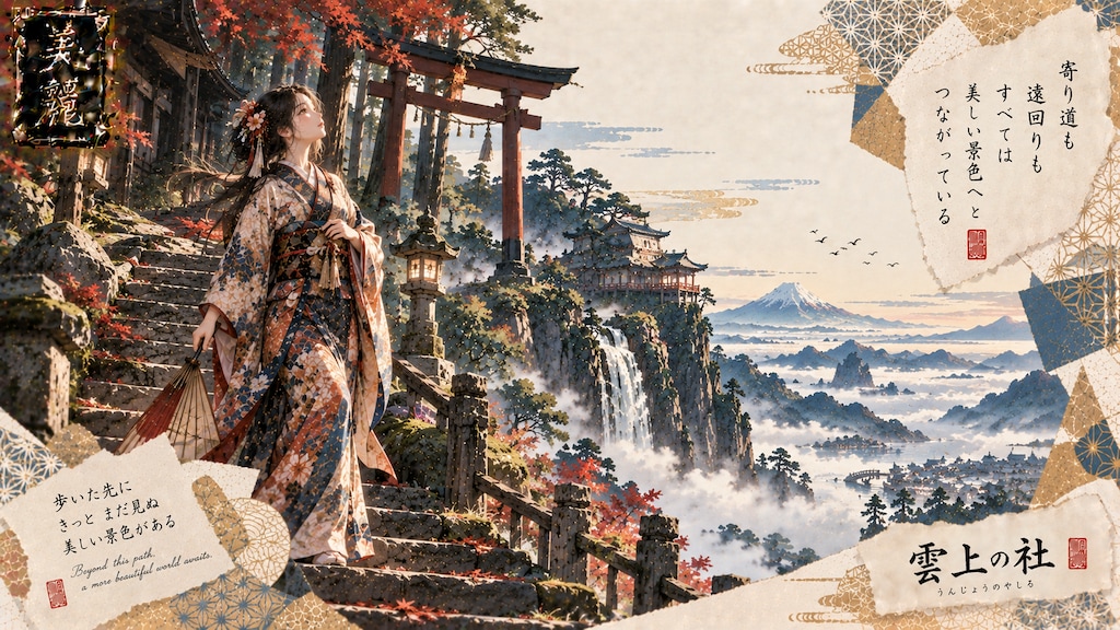 Sanctuary Above the Clouds — A Path to Unseen Horizons  Beyond this path, a more beautiful world awa