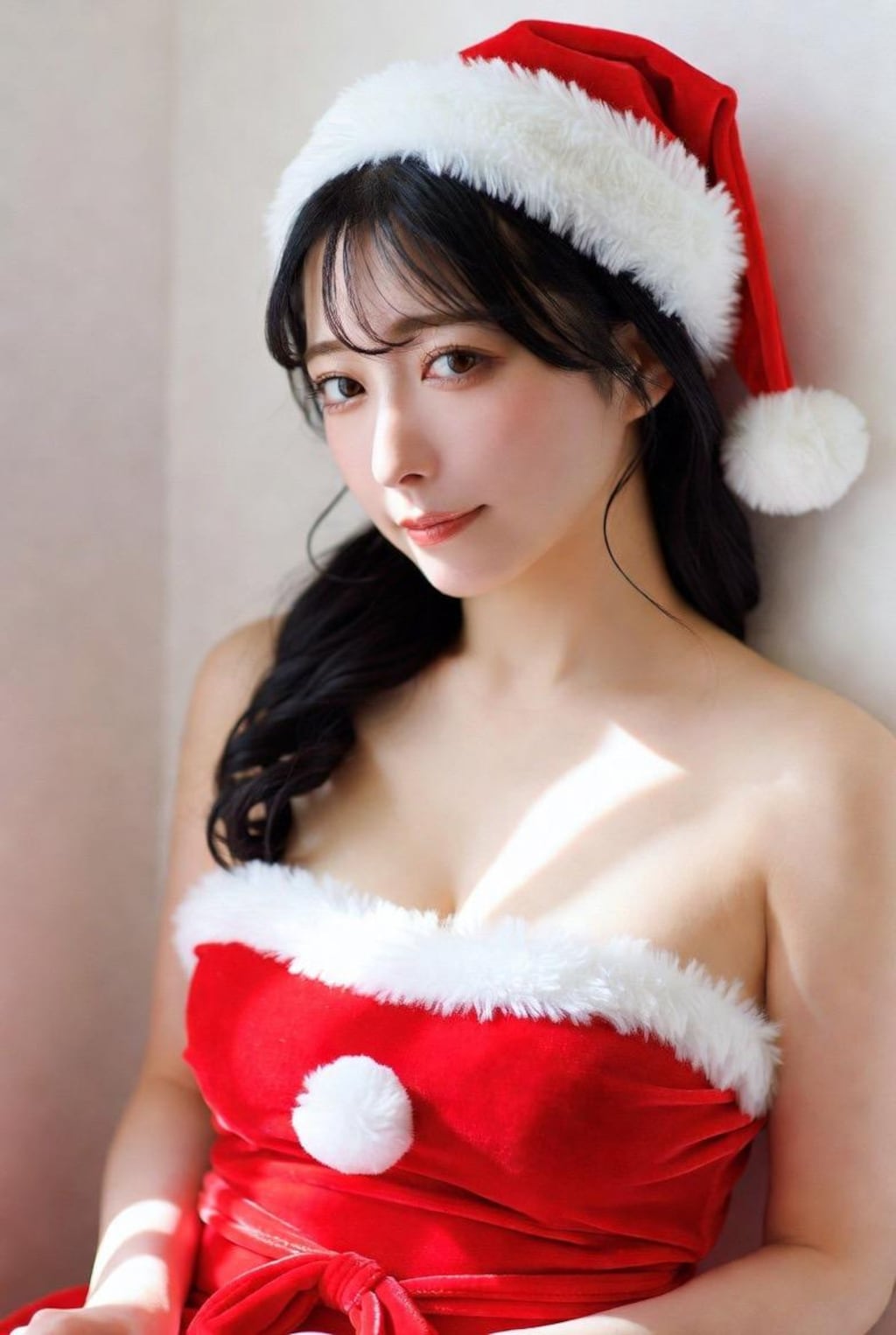 サンタコスの女の子