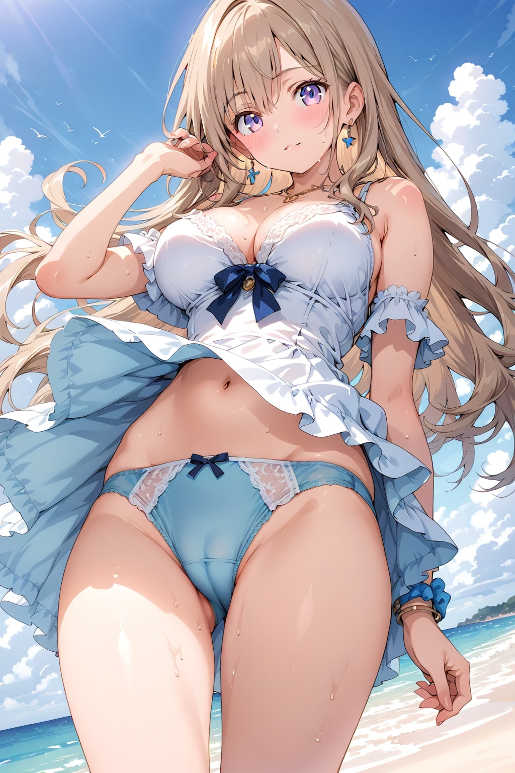 青い空　青いパンツ