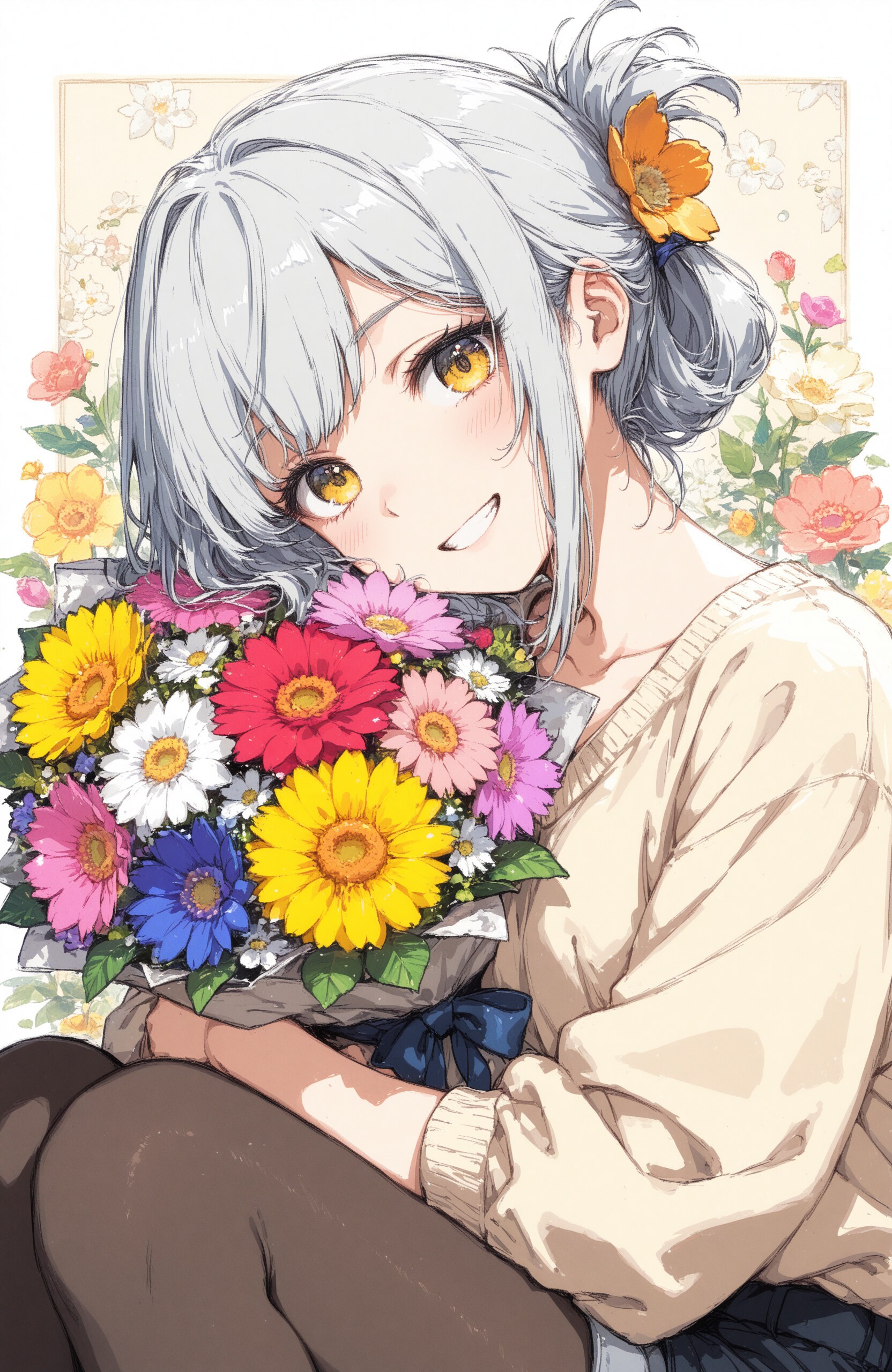 看板娘　flowers | の人気AIイラスト・グラビア
