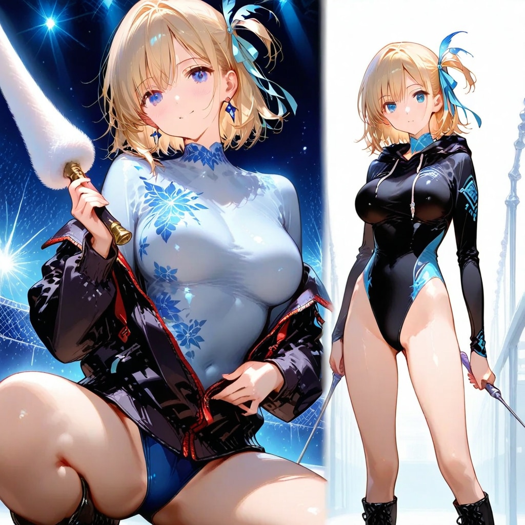 金髪ショート新体操美少女