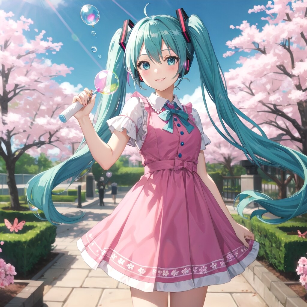 シャボン玉を飛ばす