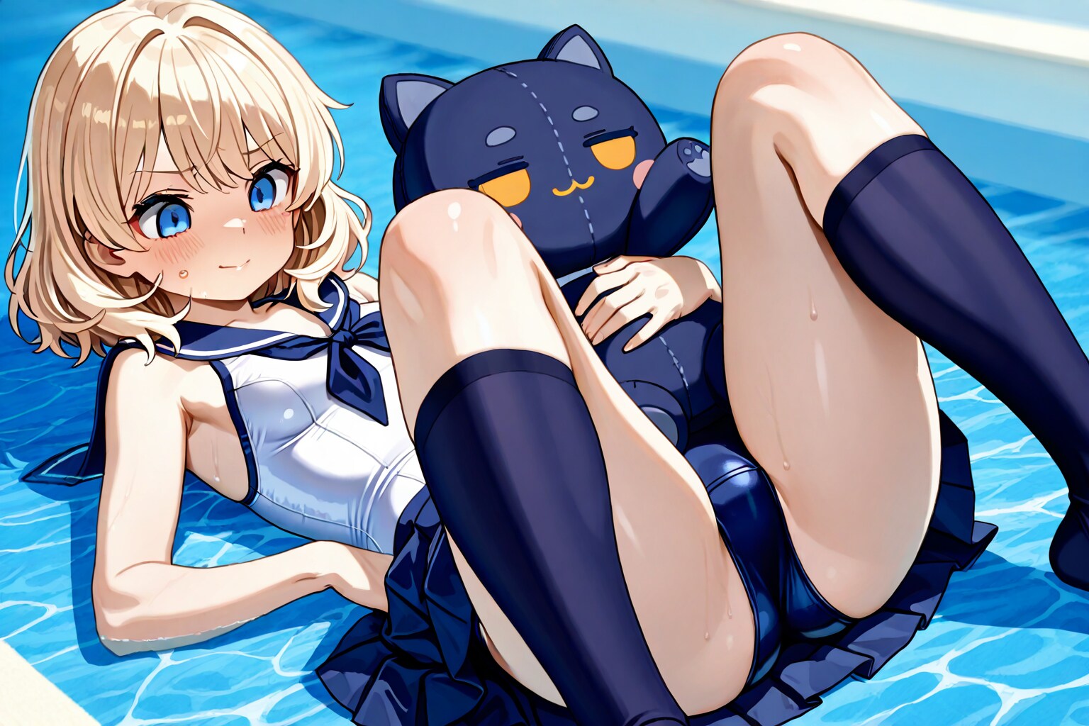 セーラー服スクール水着紺ハイソックス