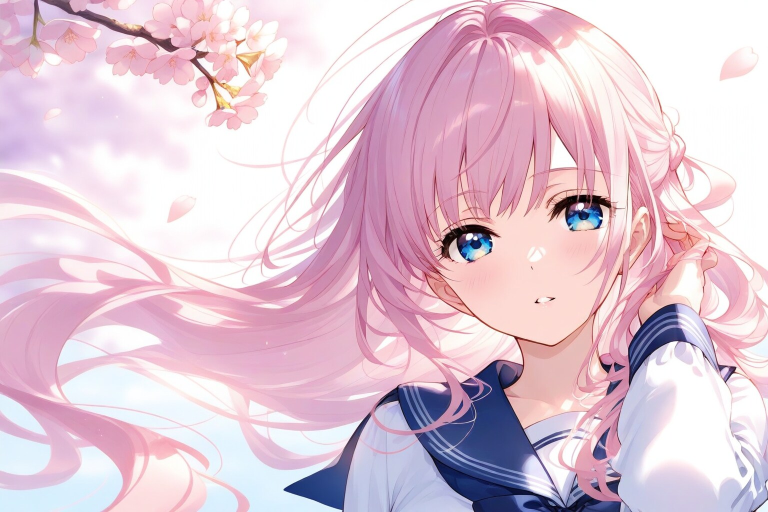 桜色の髪 | の人気AIイラスト・グラビア