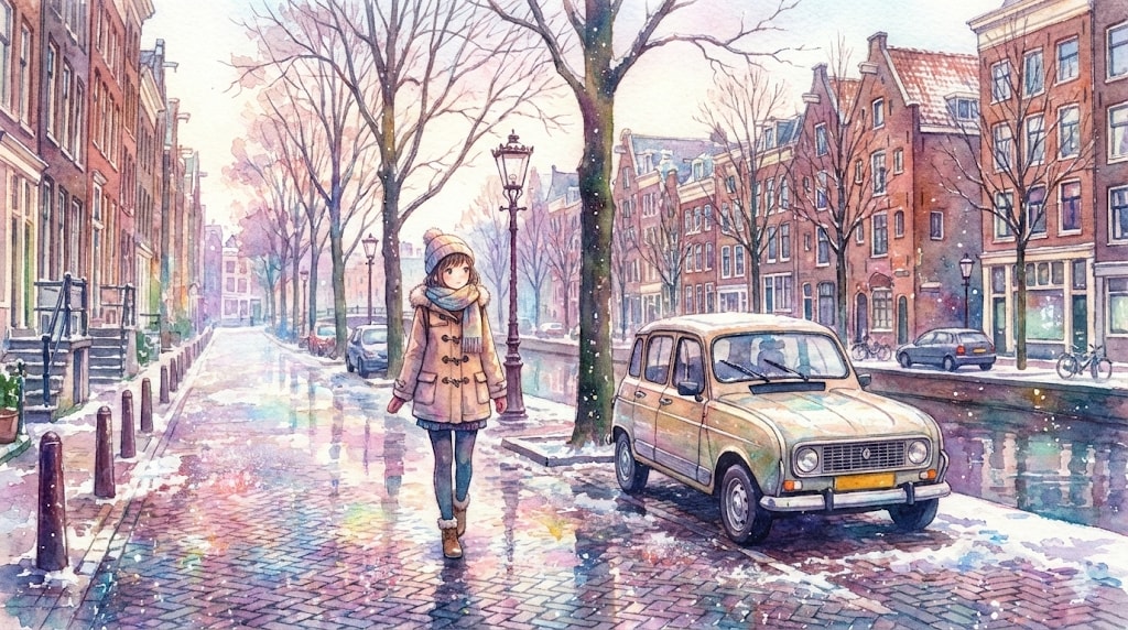 街角のルノー4 | の人気AIイラスト・グラビア