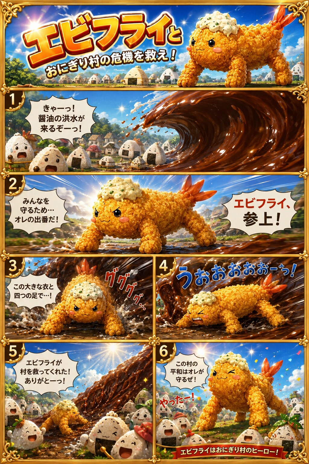 エビフライと一緒