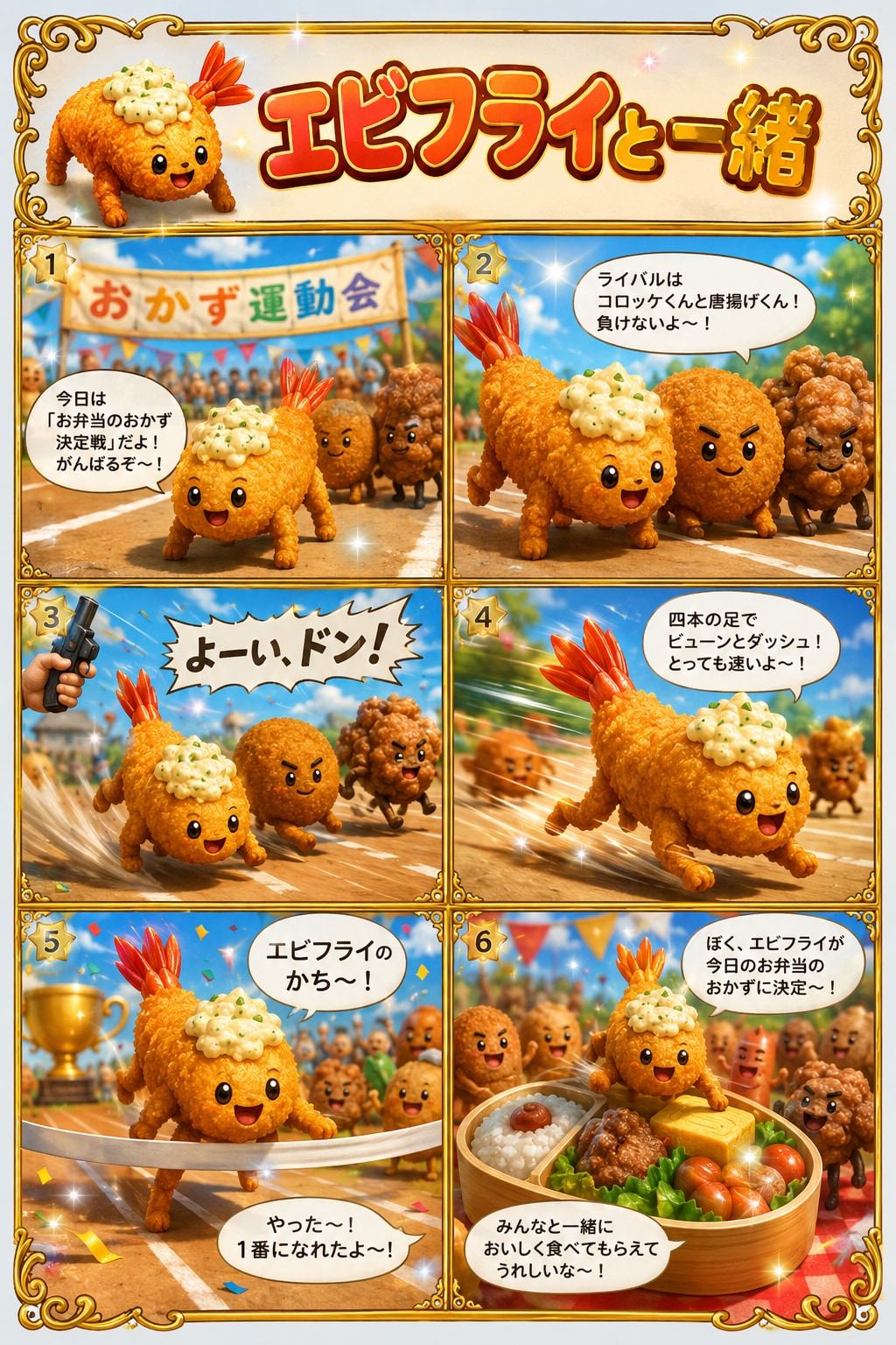 エビフライと一緒