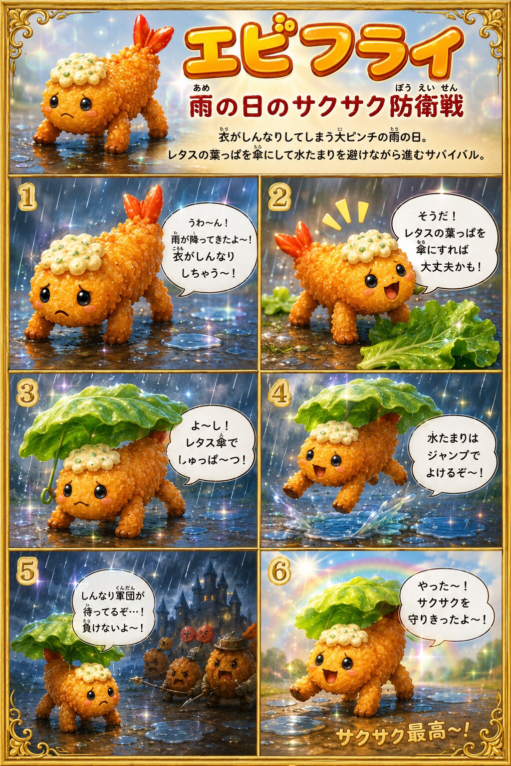 エビフライと一緒