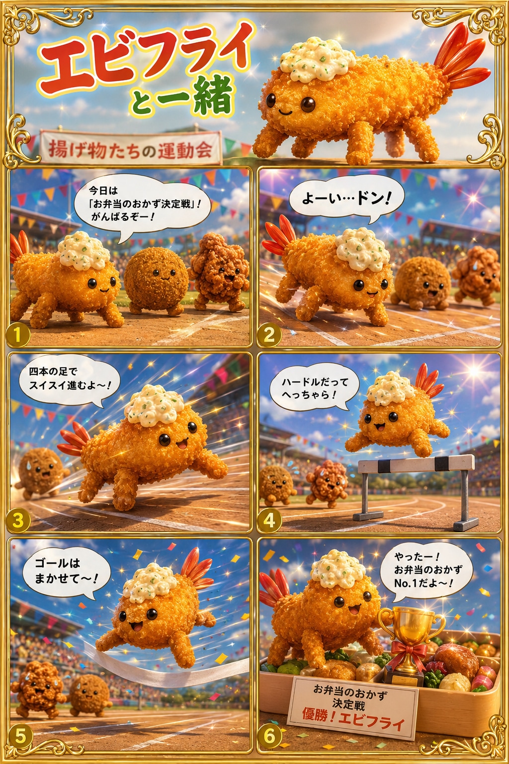 エビフライと一緒