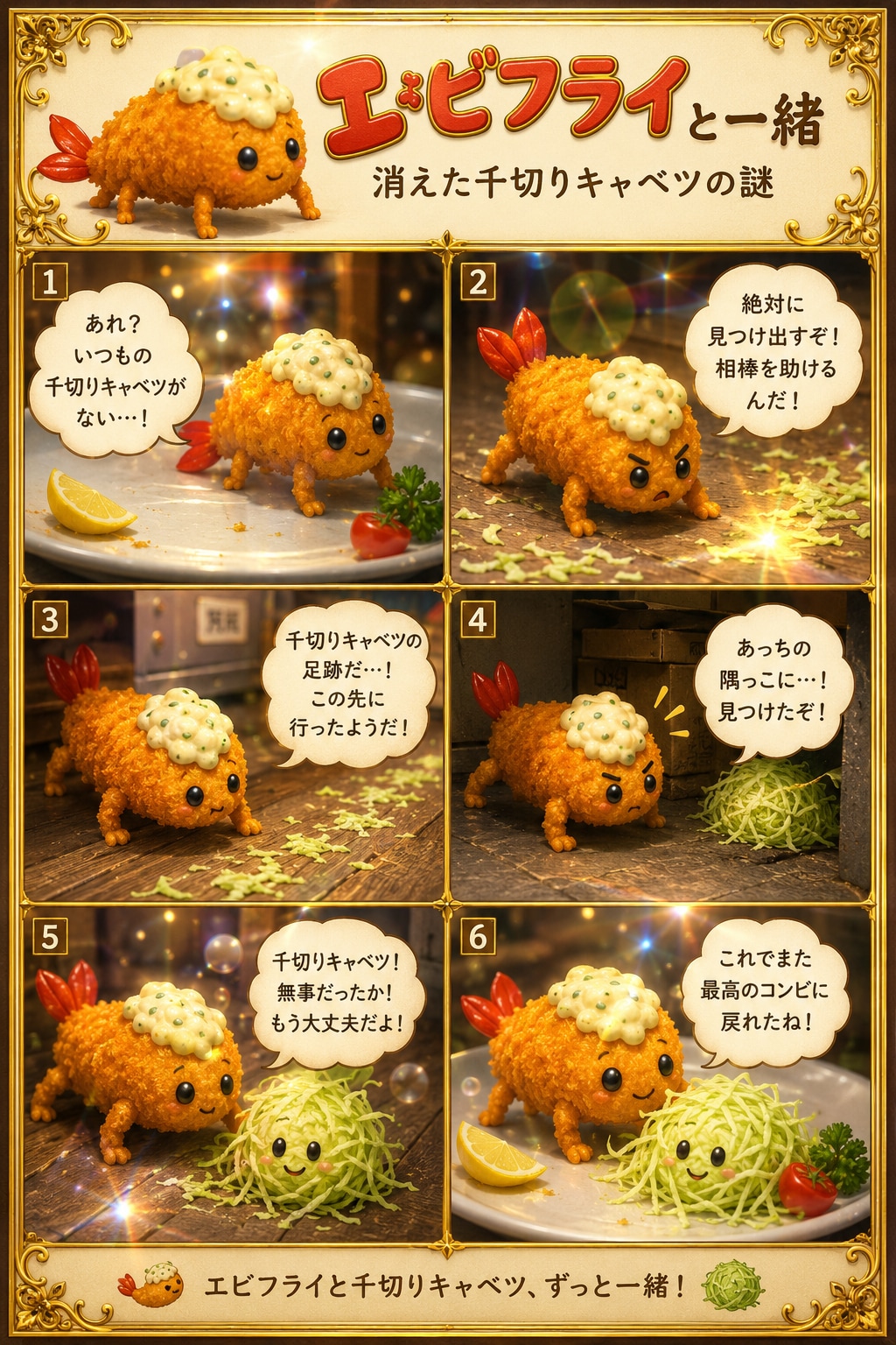 エビフライと一緒
