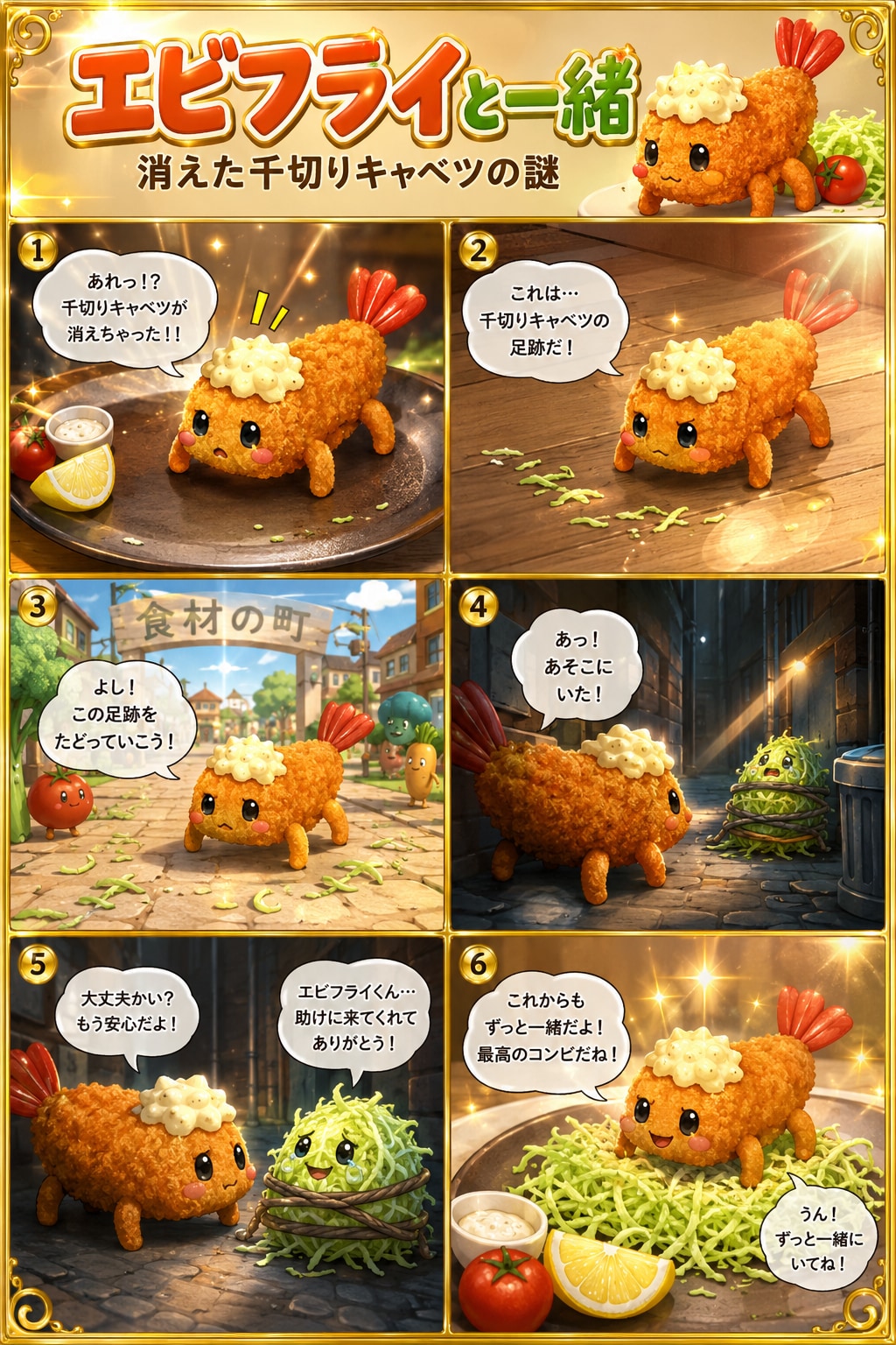 エビフライと一緒