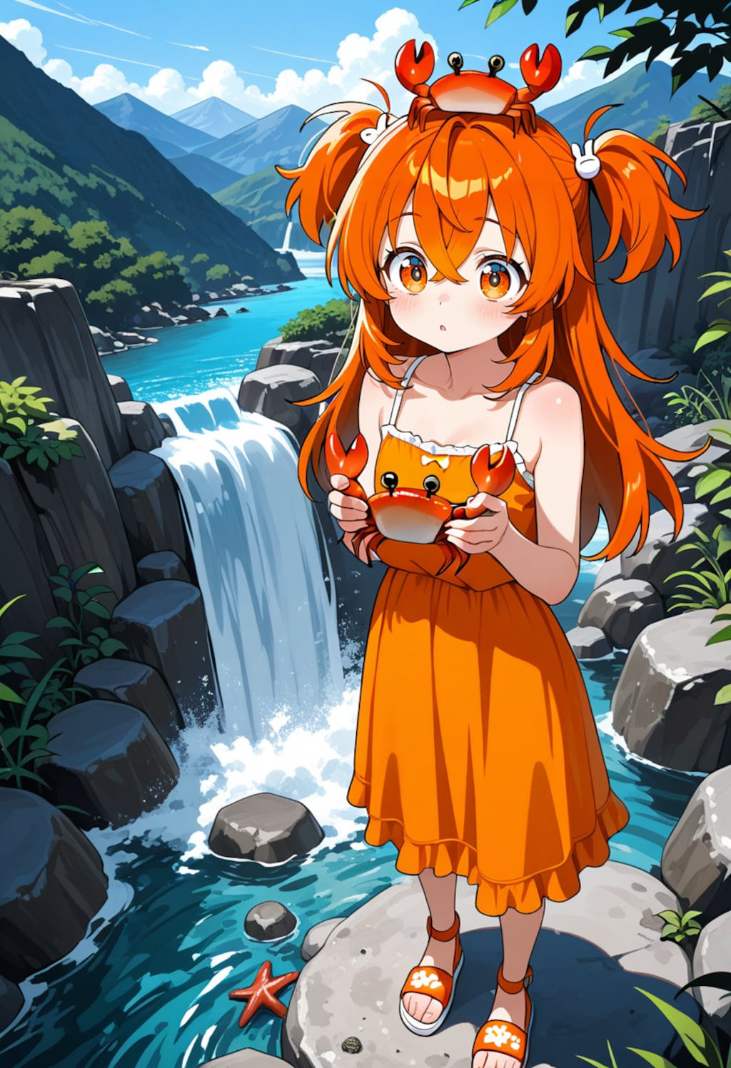 かにすけの沢遊び