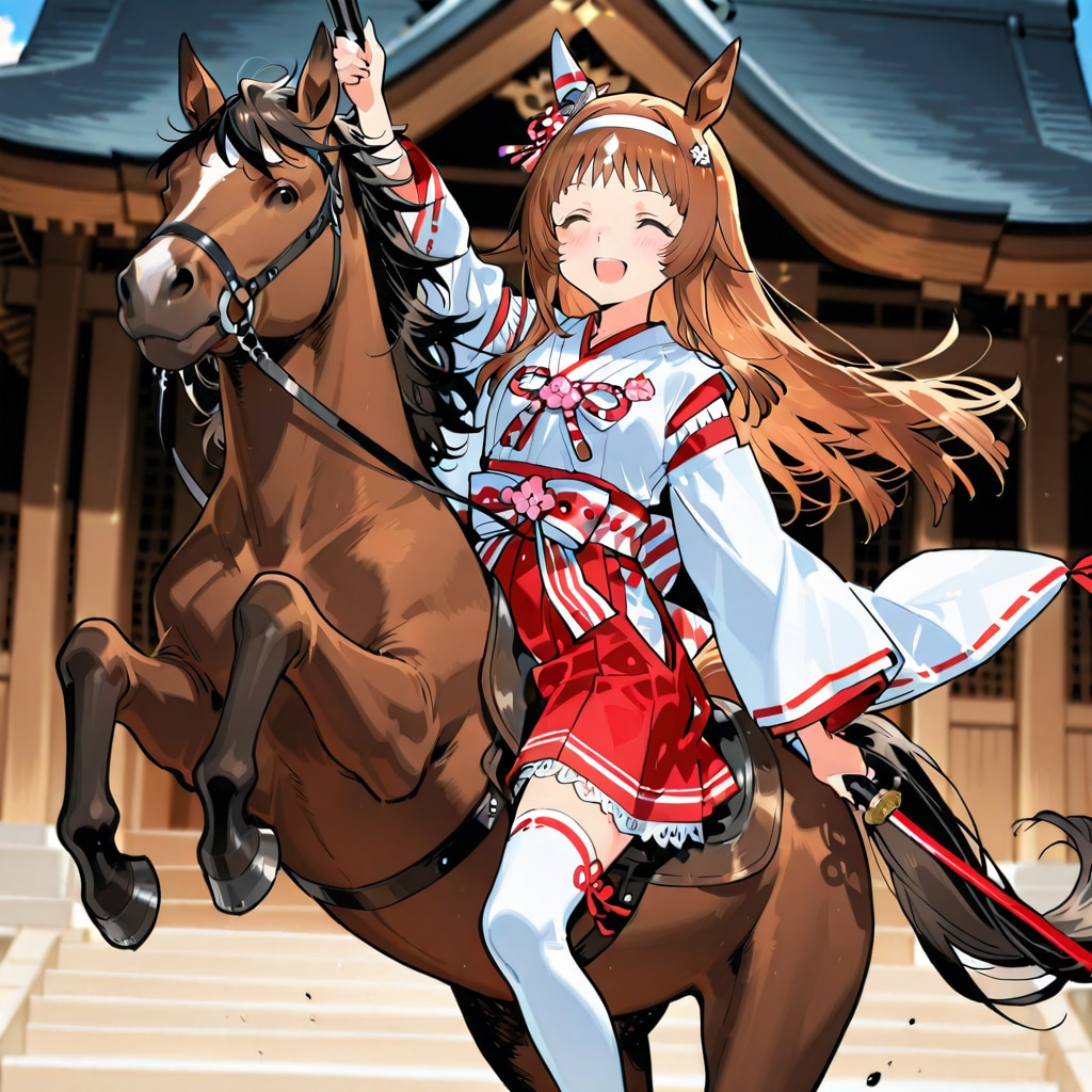 ウマ娘のコスプレ中の巫女さん 2