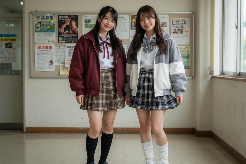 制服で並ぶと可愛い