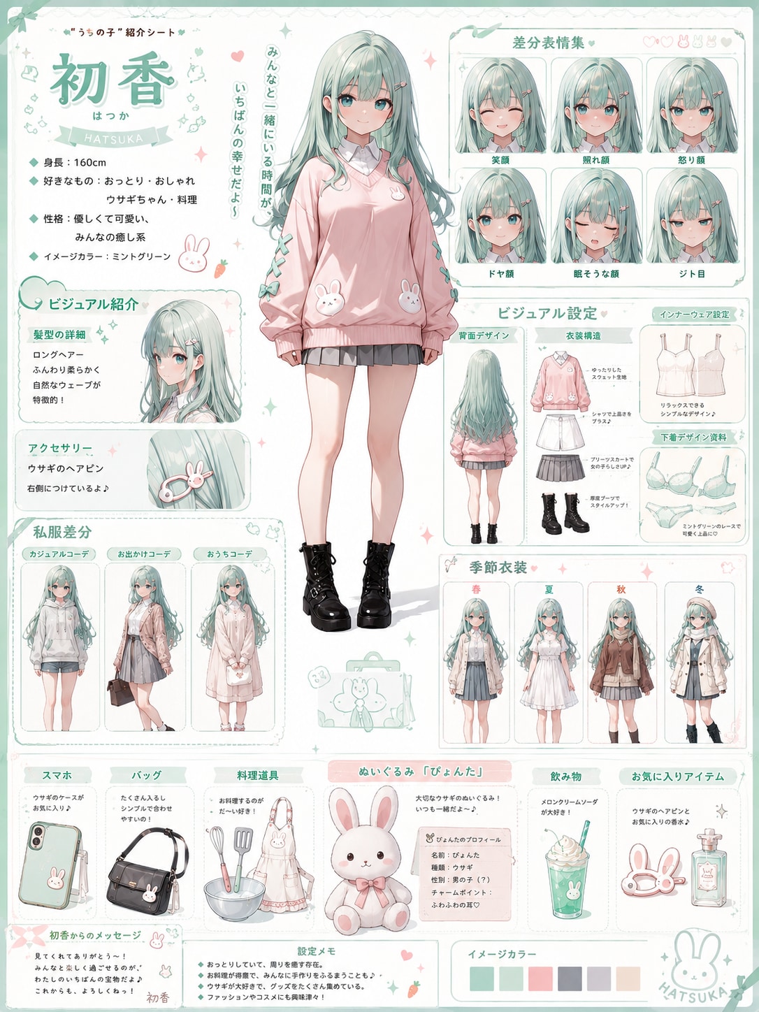 初香ちゃんのキャラクターシート🩷