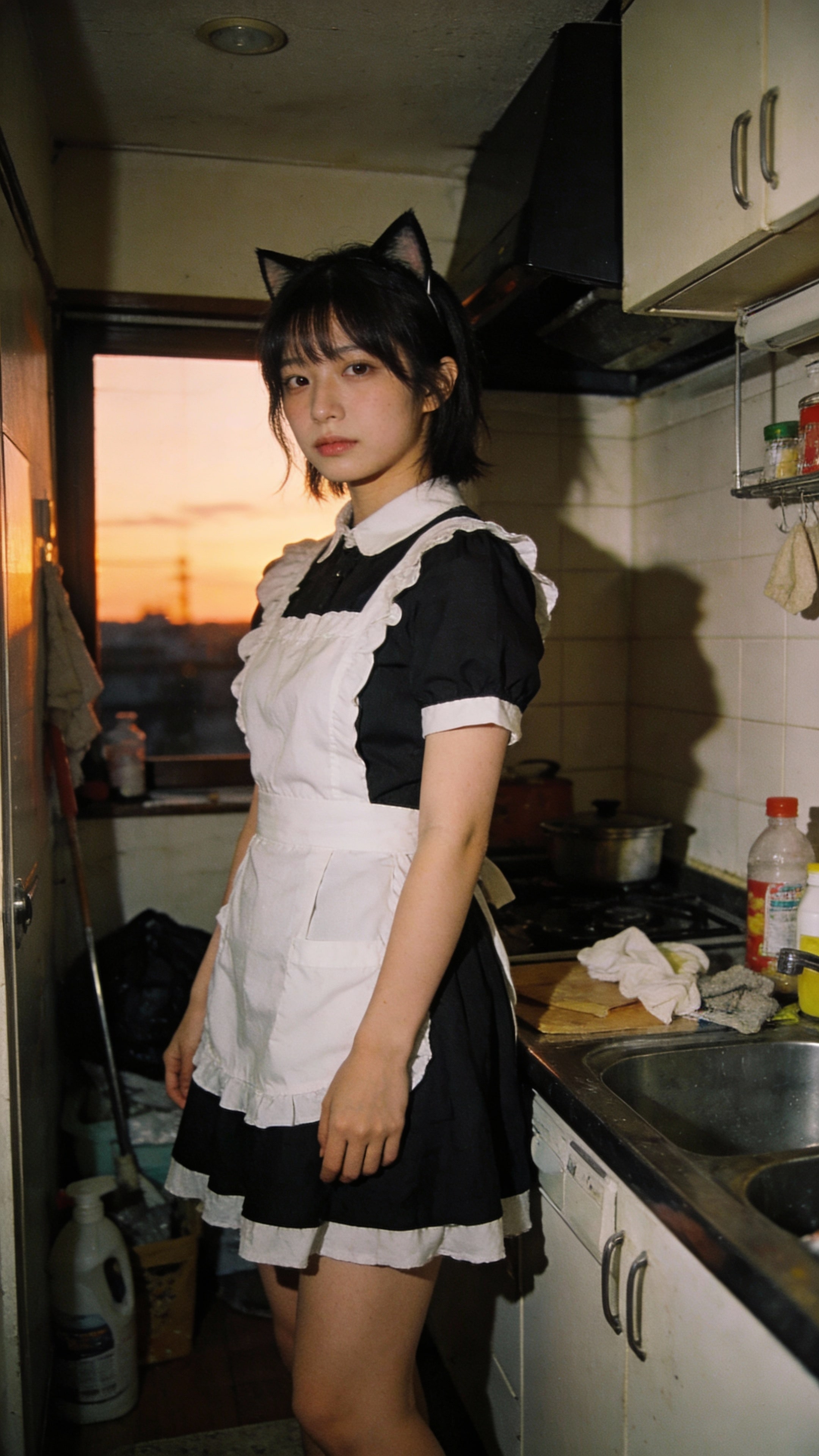 Sunset Maid in the Culinary Shadows | の人気AIイラスト・グラビア