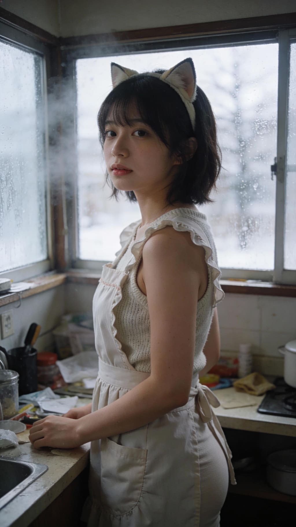 Sunset Maid in the Culinary Shadows