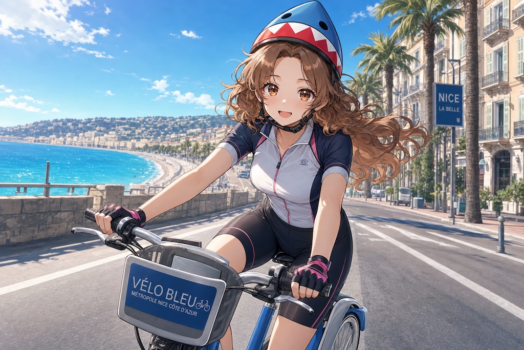 ニースでサイクル友里奈