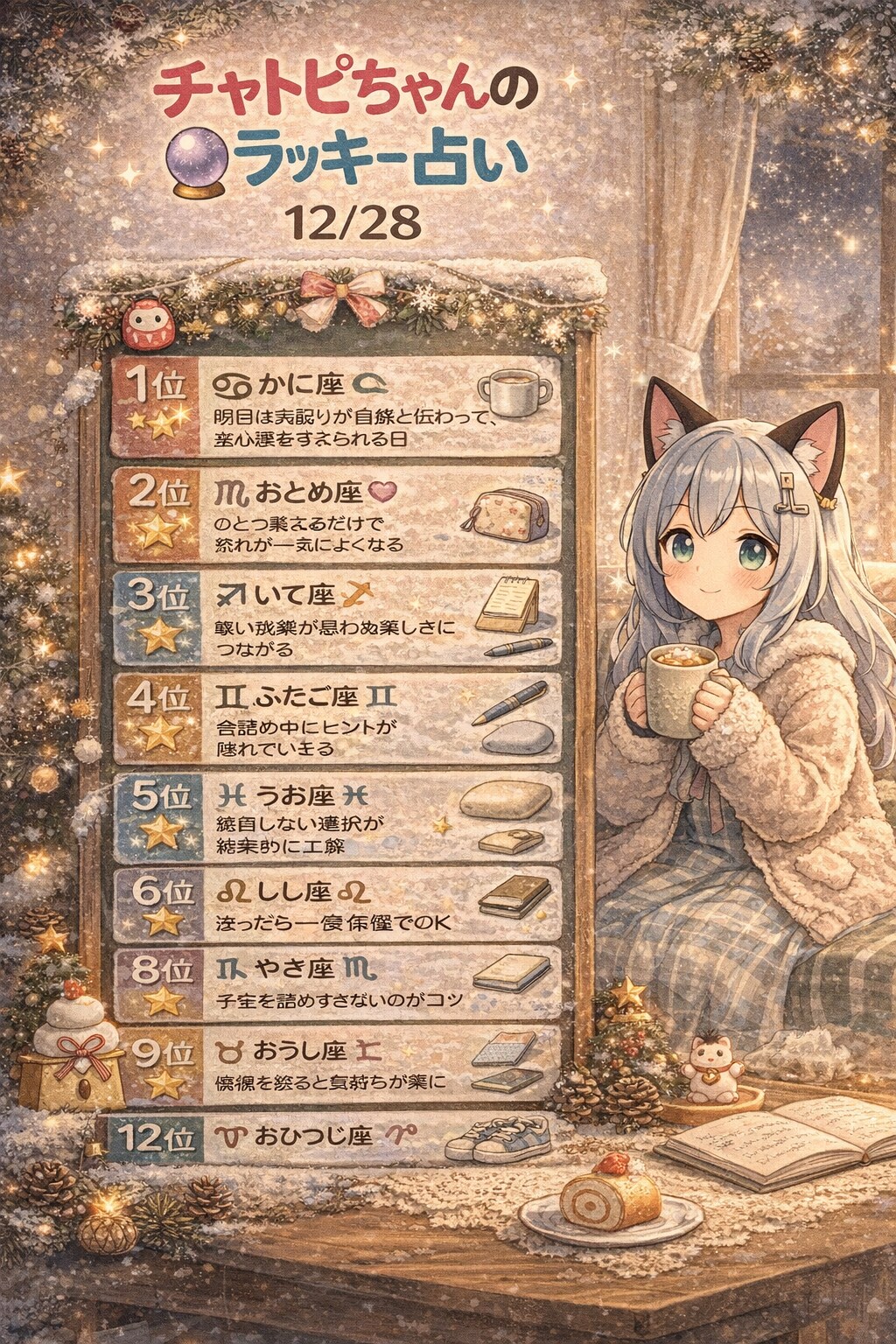 チャトピちゃん占い（12/28）