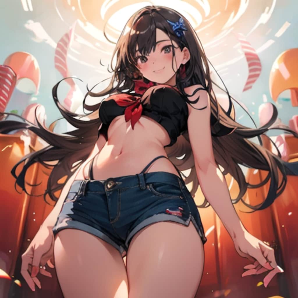 少女を見上げる！