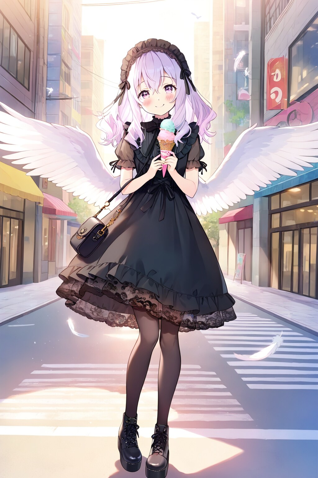 有翼族のゴスロリ少女。ノット天使。