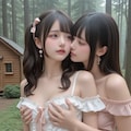 地雷系ちゃんのレズビアン031《レズビアンの森SeaArt》 2枚目