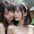 地雷系ちゃんのレズビアン031《レズビアンの森SeaArt》 9枚目