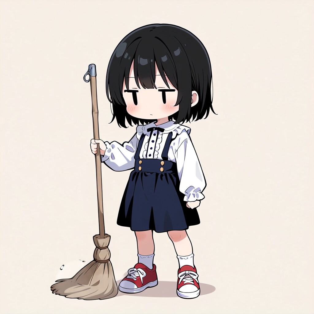 掃除をしてくれない💦【パラパライラスト】