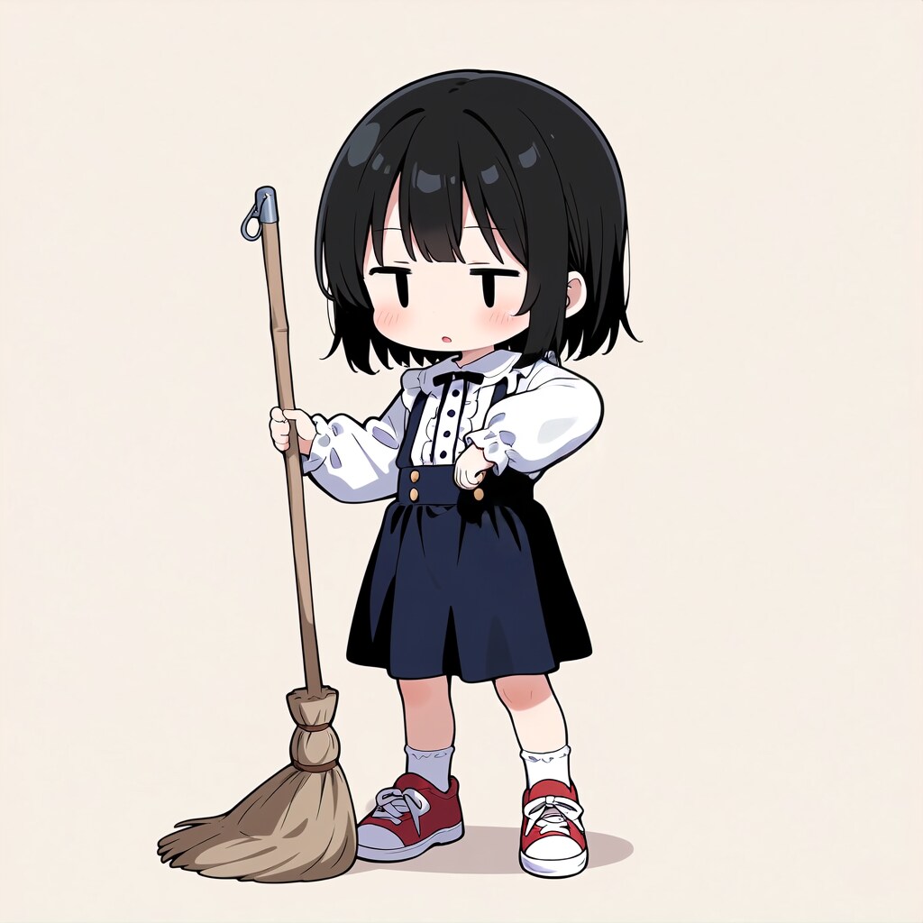 掃除をしてくれない💦【パラパライラスト】