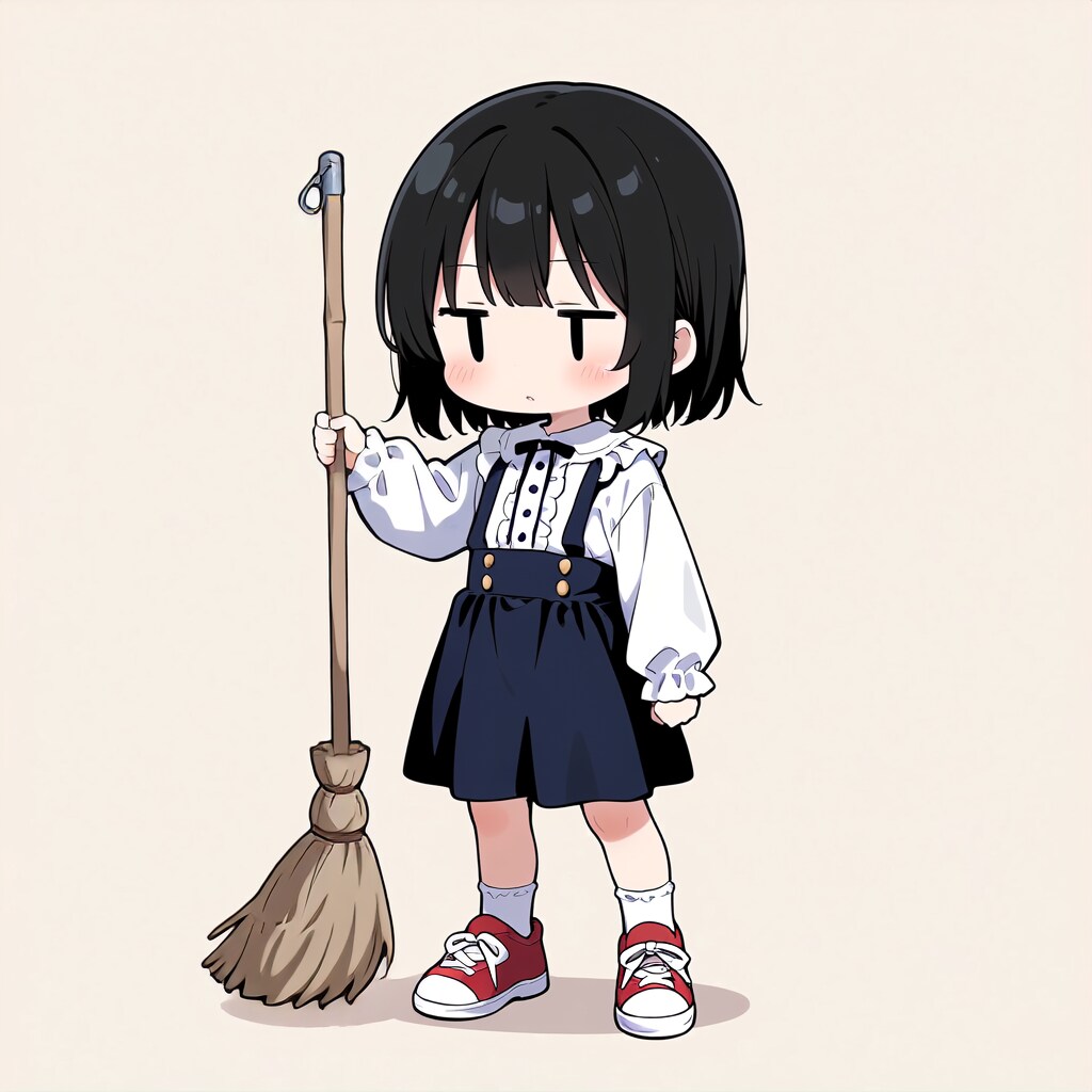 掃除をしてくれない💦【パラパライラスト】