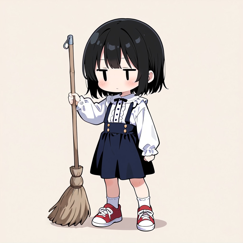 掃除をしてくれない💦【パラパライラスト】
