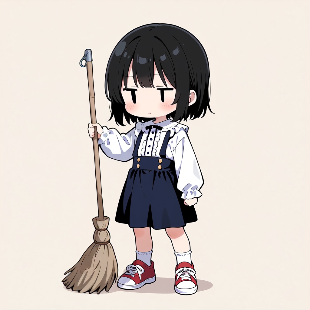 掃除をしてくれない💦【パラパライラスト】