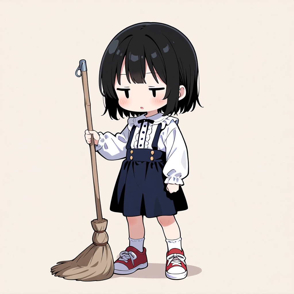 掃除をしてくれない💦【パラパライラスト】